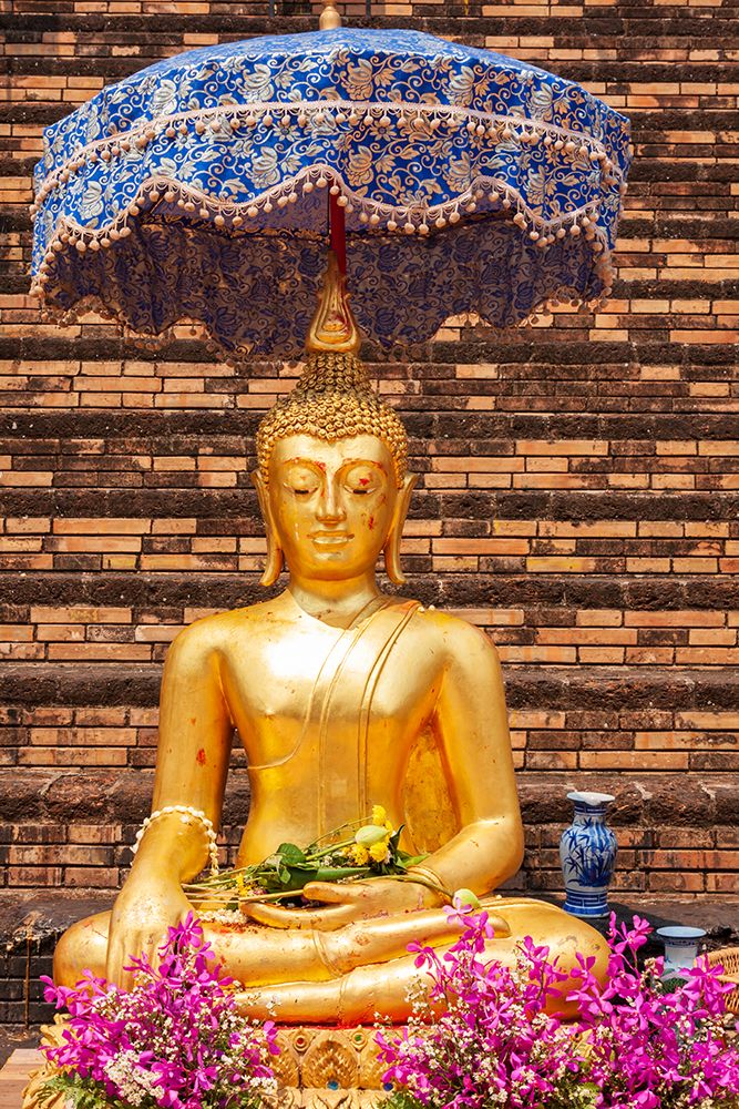 Chiang Mai- Thailand. Wat Chedi Luang. Buddha statue. art print by Tom Haseltine for $57.95 CAD